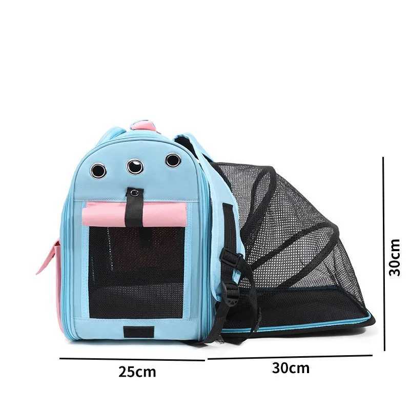 Pet Carrier Expandable Backpack Cat Dog Shoulder Bags with Breathable Mesh Pet Backpack Bag for Hiking Travel Camping Outdoor C251013