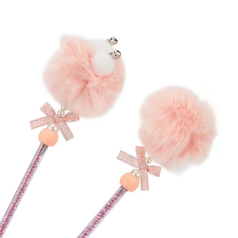 Short Cute Plush Ball Cat Teaser Paw Stick Wand Kitten Toy Pet Supplies C251013