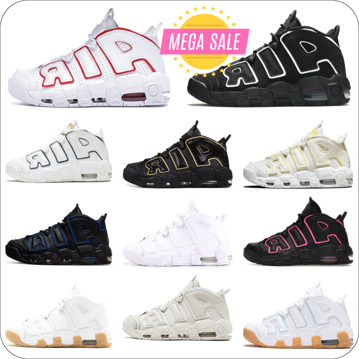 Trainers 96 Sports Basketball Shoes Classic Men OG 96s Black White Grey Action Grape UptemPoES Outdoor Shoe Light Aqua Orange MorE Green Barley Jogging Sneakers K88