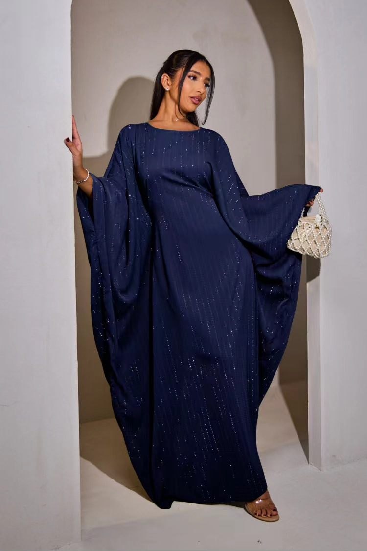 Ethnic Clothing Eid Ramadan Diamonds Abaya Luxury Dubai Kaftan Modest Muslim Dress For Women Turkey Kebaya Caftan Marocain Femme Robe