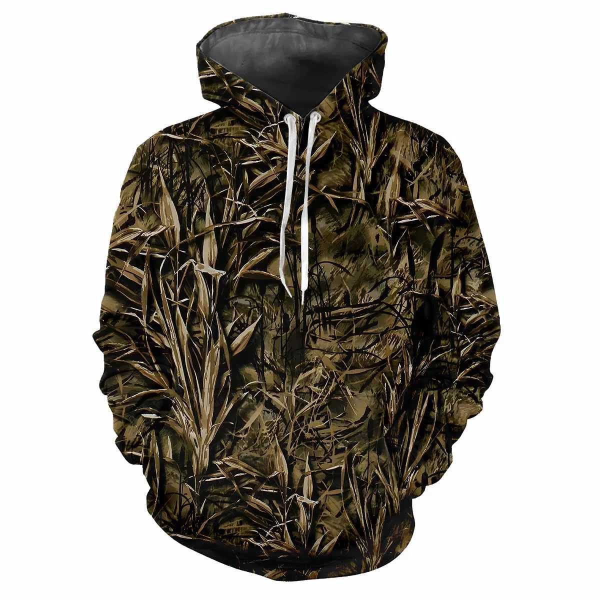 Forest Camouflage Hunting Animals Outdoor Camouflage Spring Fall Mens Hoodie Street Trend Loose Comfortable Casual Clothing J251013