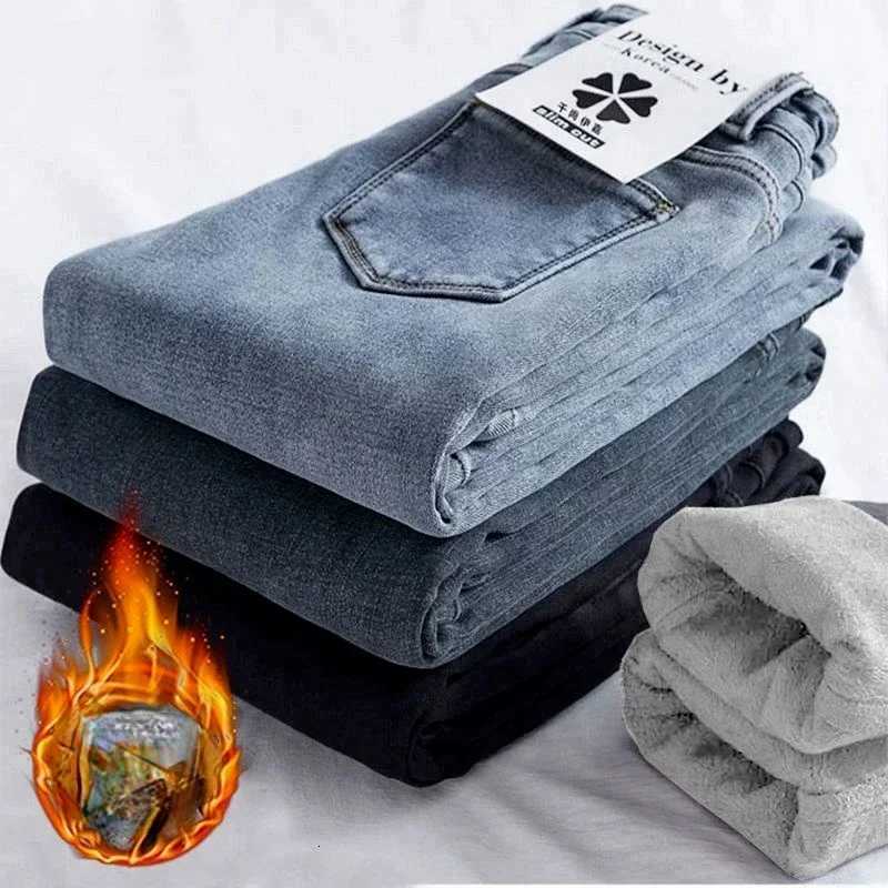Jeans for Women mom Jeans blue gray black Woman High Elastic Jeans female washed denim skinny pencil pants streetwear womenT251013