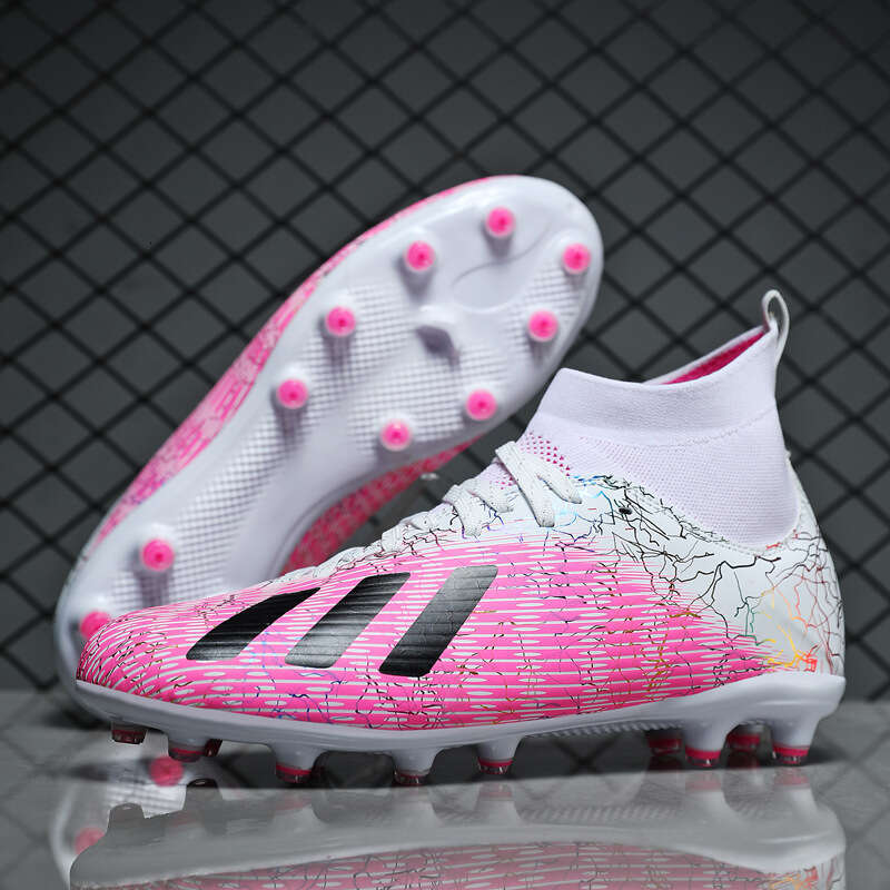 Overseas Men and Women Youth High-top Outdoor Sports Football Shoes Competition Training Breathable Non-slip