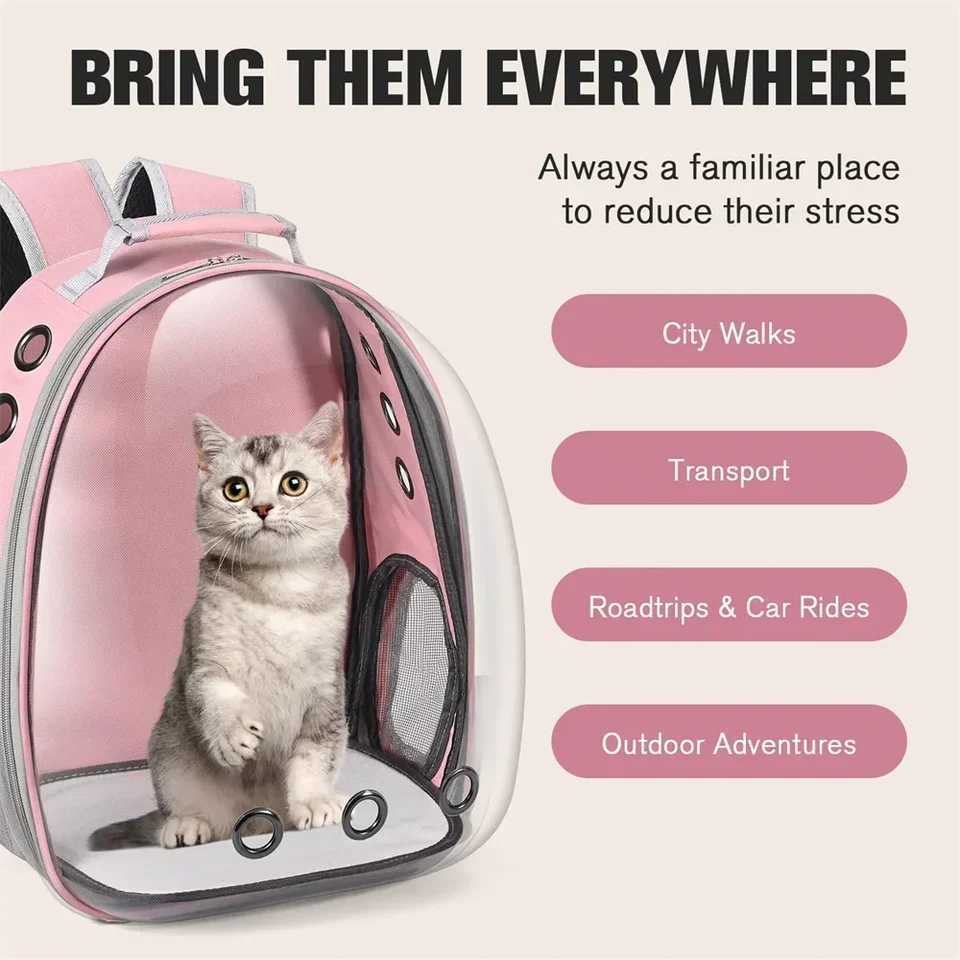 Cat Carrier Backpack Airline Approved Pet Carrier for Small Medium Cats Puppies Travel Hiking Camping Durable Pet Backpack C251013