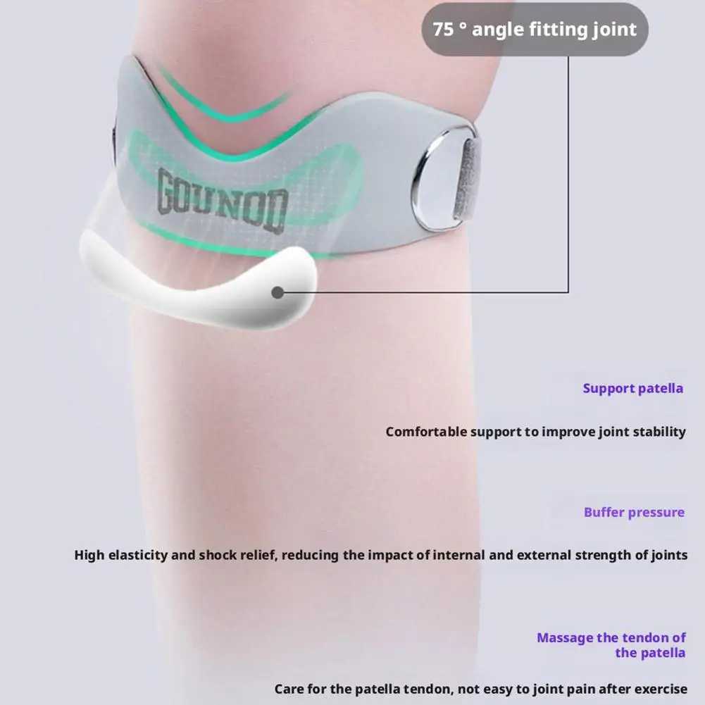 Cushioned Pressure Knee Support Breathable Adjustable Patella Strap for Jumpers Knee Joint Pain Relief Sport Knee Wrap C251013