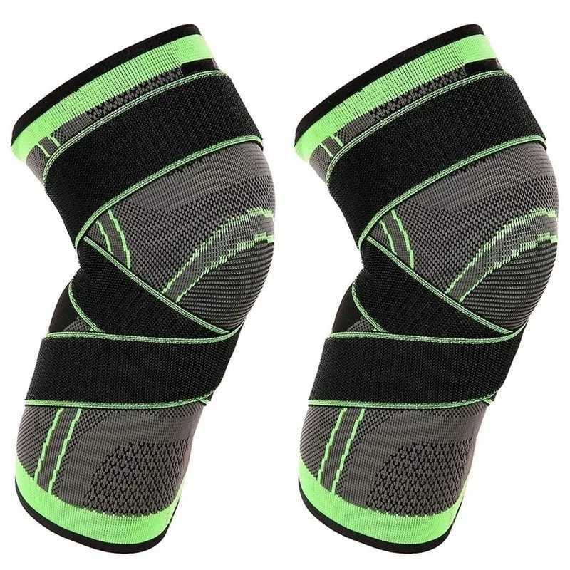 2 Pcs Knee Pads Braces Sports Support Kneepad Men Women for Arthritis Joints Protector Fitness Compression Sleeve C251013