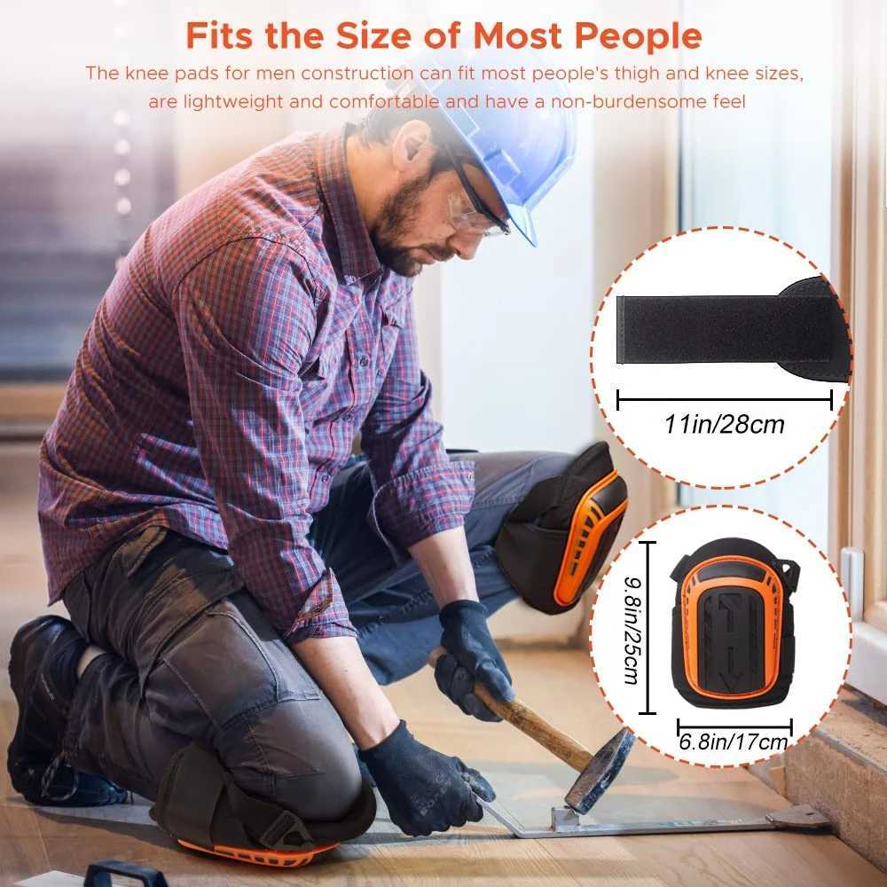 1Pair Work Knee Pads Construction Gel Knee Pads Heavy Duty Comfortable Antislip Foam Knee Pads for Cleaning Flooring and Garden C251013