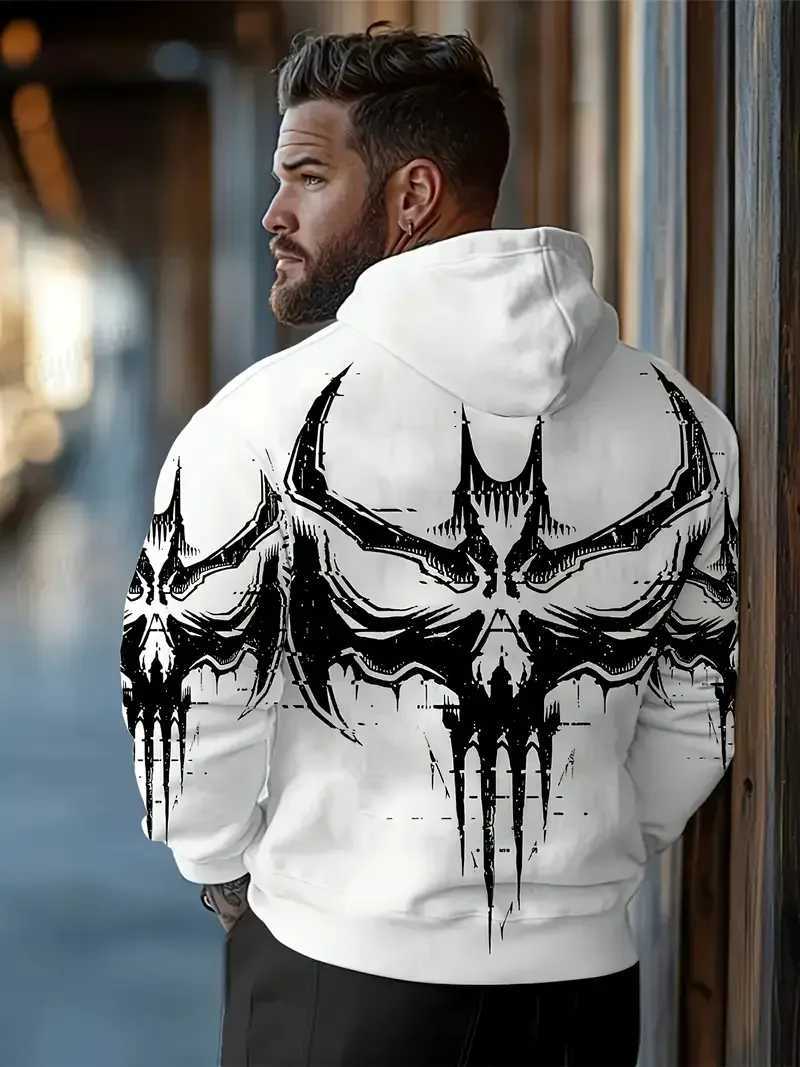 Mens Gothic Bat 3D Print Hoodies For Men Women Street Style Sweatshirts Pullover AutumnWinter Loose Casual Halloween Tracksuit J251013