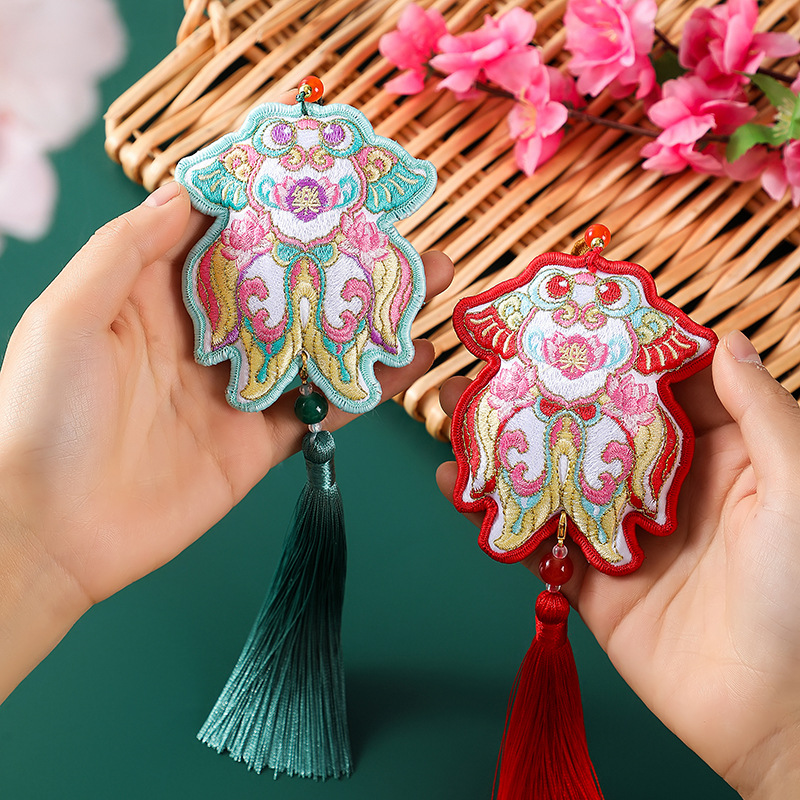 2-Pack Scented Sachet with Double-Sided Embroidery - Car Pendant & Bag Charm, Aromatic Souvenir for Christmas Gifts, Birthday Gifts, Daily Decoration 