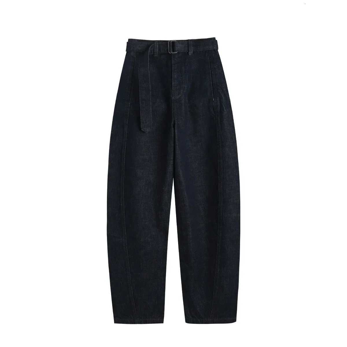 Lemair Denim Jeans Womens Highwaisted Widelegged Extralong Banana Pants Stereoscopic Cutting Summer Style C251013
