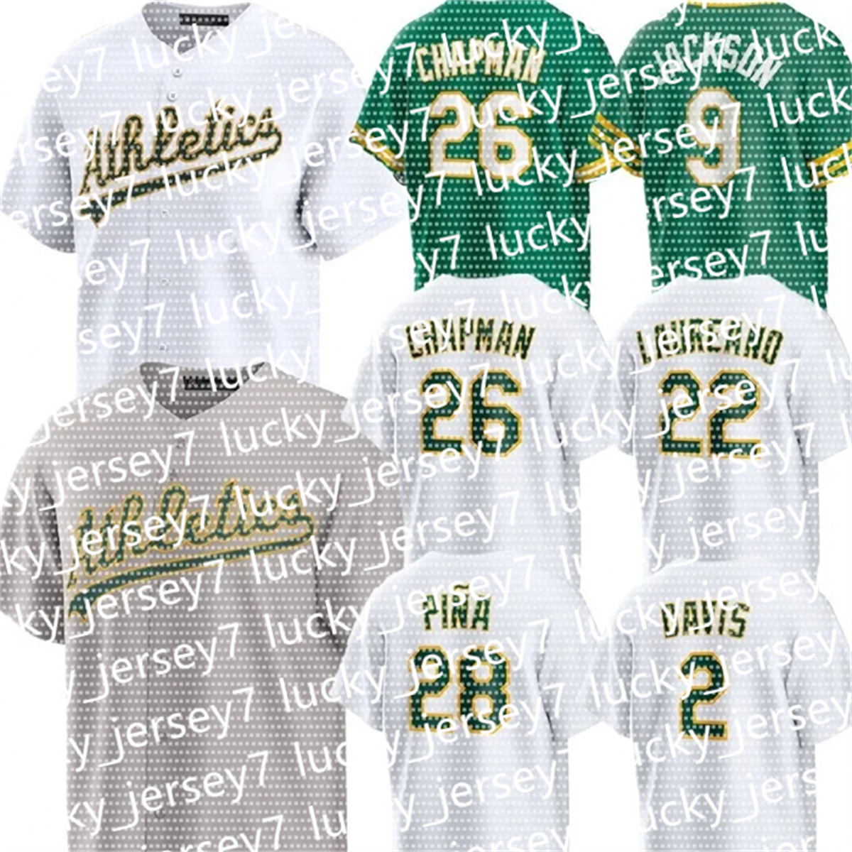 MLB Jersey Custom Athletics Baseball Lawrence Butler Jacob Wilson Rickey Henderson Brent Rooker Luis Severino Shea Langeliers Mason Miller Seth Brown Zack Gelof