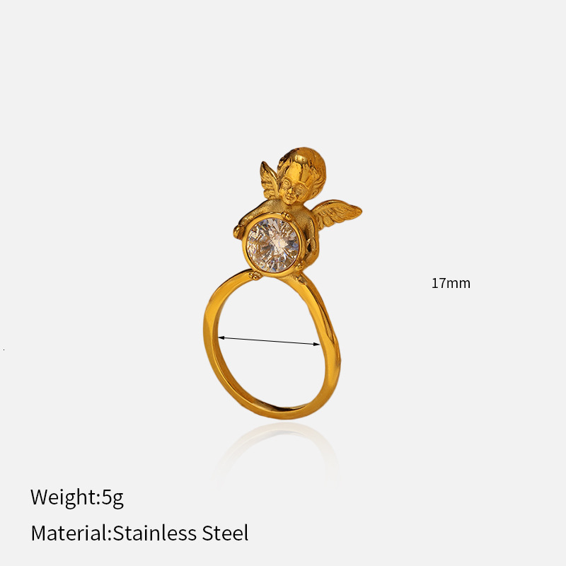 Band Rings High Quality Waterproof Stainless Steel Croissant For Women Braided Twisted Signet Chunky Dome Ring Stacking Jewelry 230822