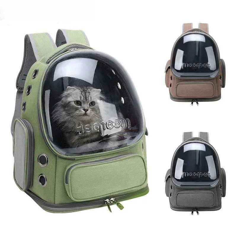 Portable double shoulder breathable space capsule style pet bag for outdoor use with large space and viewing function C251013