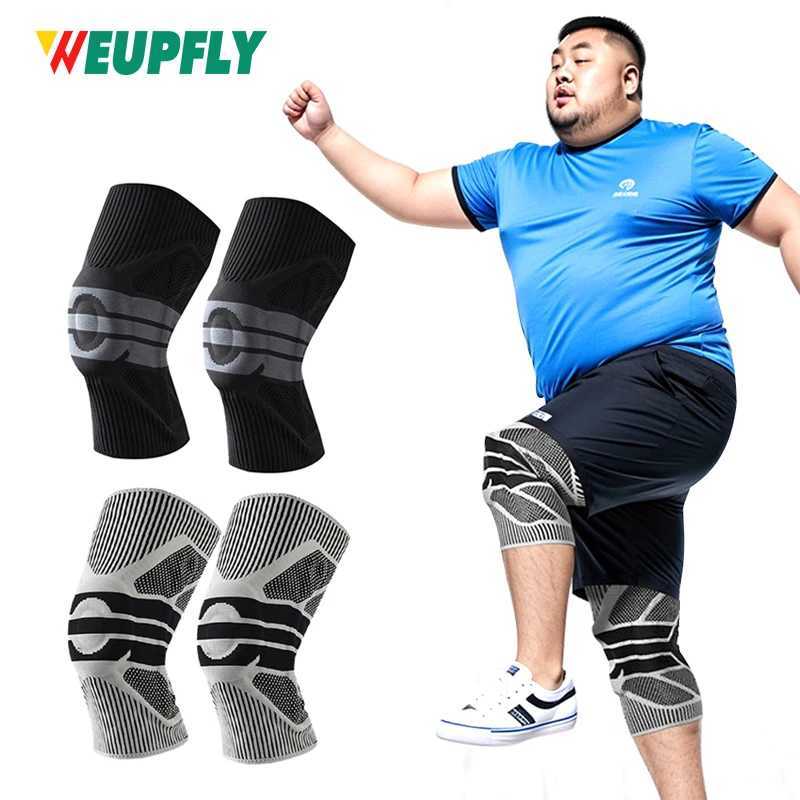 12PCS Plus Size Knee Brace for Women and Men Knee Sleeve with Patella Pad Side Stabilizers Compression Support for Running C251013
