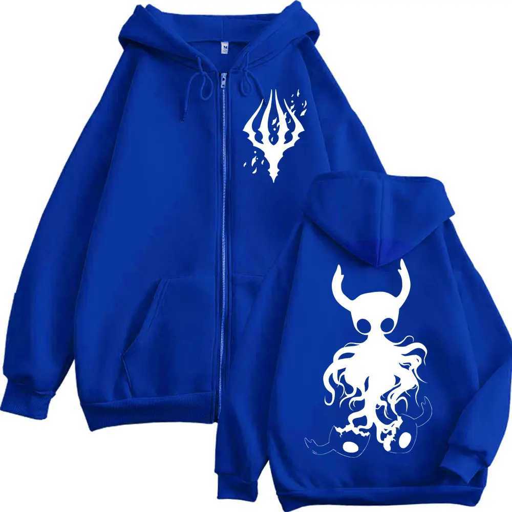Limited Hollow Knight Game Graphic Zipper Hoodies Gothic Vintage Zip Up Hooded Sweatshirts Men Women Fashion Casual Pullovers J251013