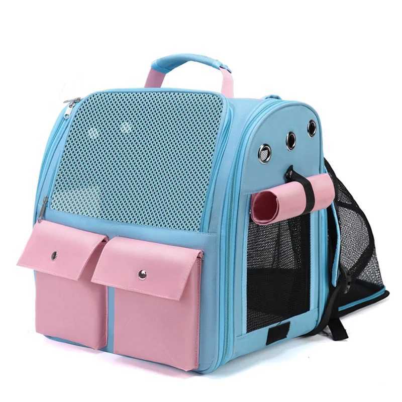 Pet Carrier Expandable Backpack Cat Dog Shoulder Bags with Breathable Mesh Pet Backpack Bag for Hiking Travel Camping Outdoor C251013
