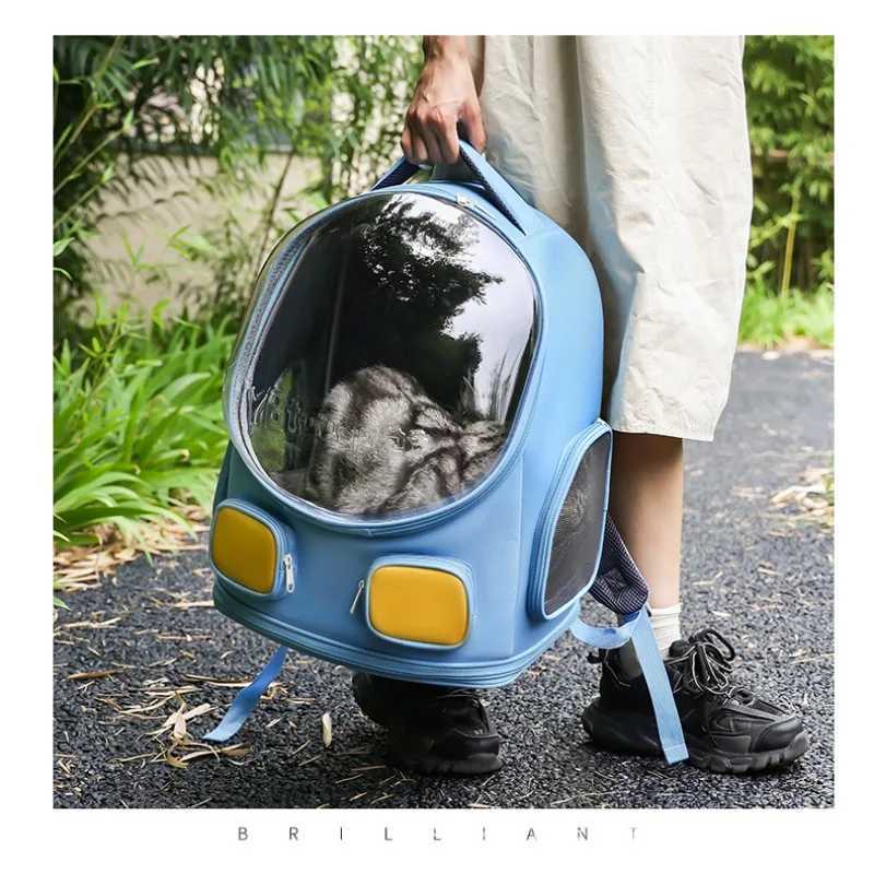 Pet Carrier Backpack for Large Cat up to 10KG Space Capsule Transparent Bubble Window Backpack for Large Cat Vet Visit Traveling C251013