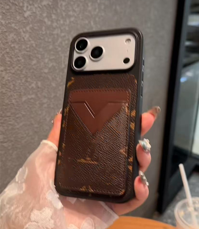 Phone Case Designer iPhone Case Monogram Luxury Wallet Card Holder for Apple iPhone 17 16 Pro Max 15 Plus 14 13 Pro 12 11 ProMax Luxury phone Case