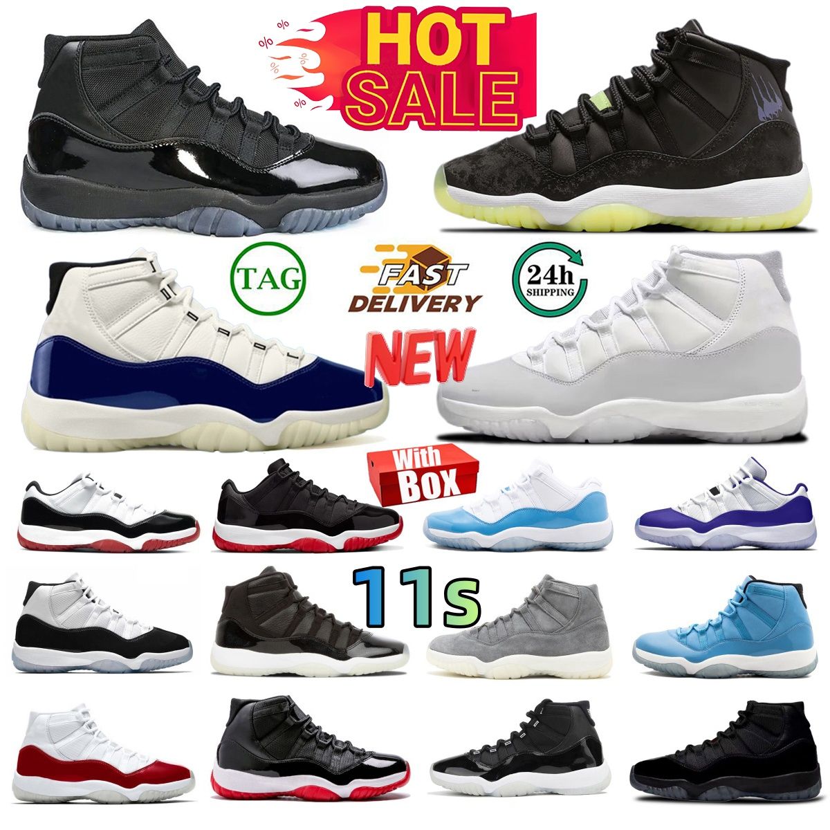 11 Baketball 11 Deigner Shoe Inner Beat Rare Gamma Cap and Gown Grand Finale Univerity Blue low Bred Cool Grey Cherry men women outdoor caual port