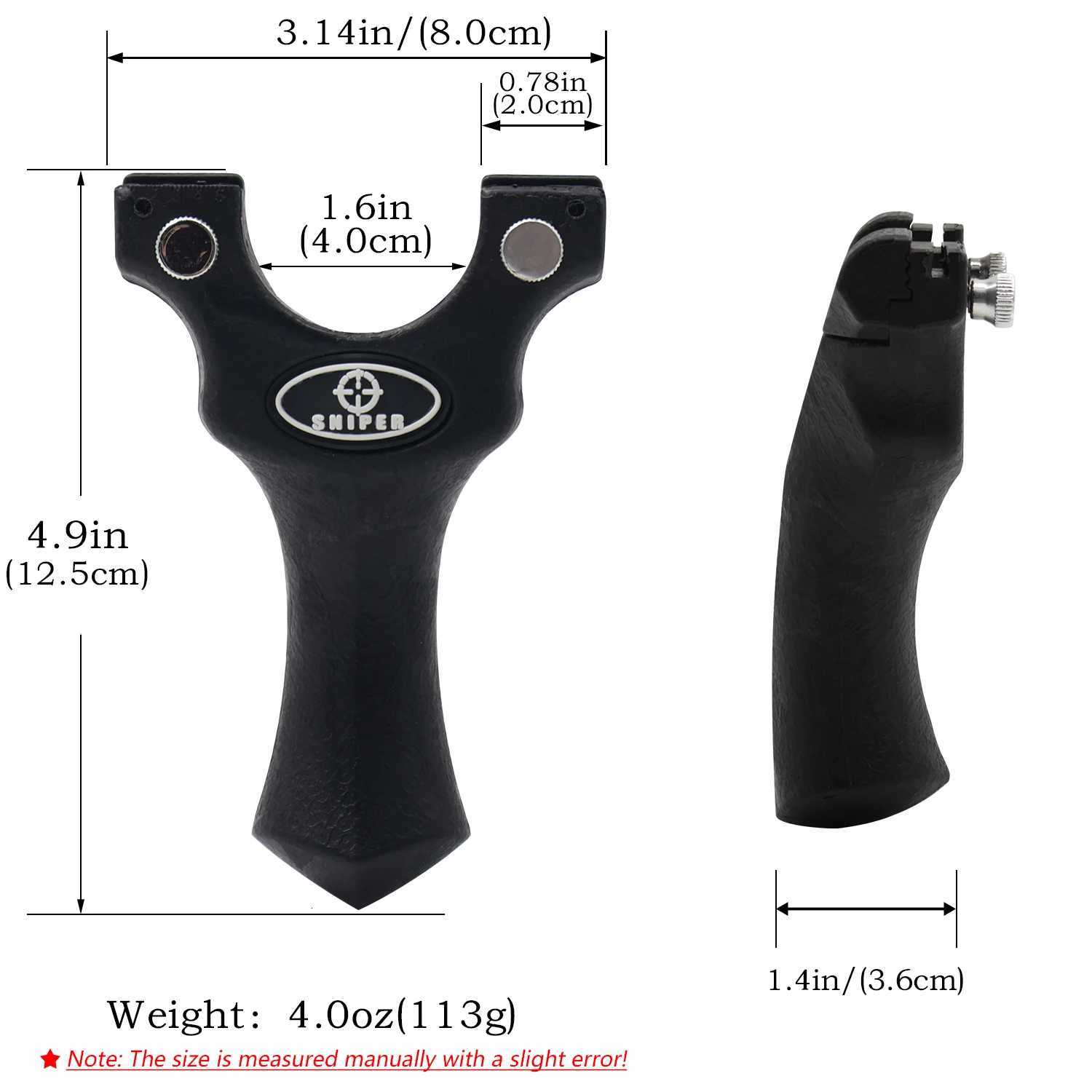 Black Resin Slingshot Catapult with Flat Rubber Band for Outdoor Sports Hunting Shooting Entertainment Accories Y251013