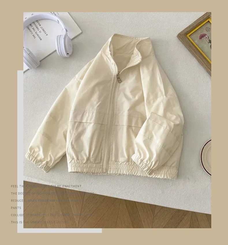 Korean childrens clothing childrens 2025 spring boys solid color jacket baby cool and handsome waterproof cardigan C251013