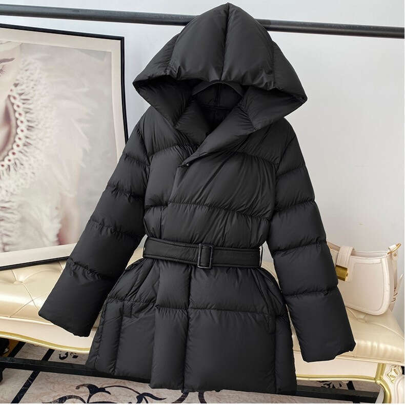 Winter New Fashion Trendy Design Sense Niche Waist-Cinching Slim Fit Thickened Warm Cotton Jacket B5