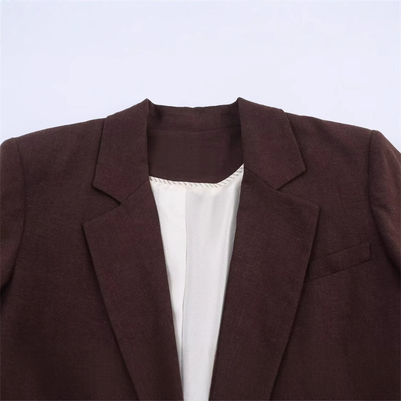 2025 Autumn Style Womens Casual Loose Design Long Sleeve Blazer 240808