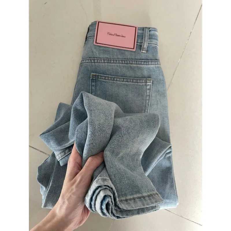 Women Y2K Light Color Stretch High Waist Comfort Casual Baggy Jeans Loose Straight Wide Leg PantsT251013