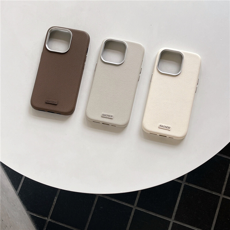 Caseative for iPhone 16 Pro Series casual Metal Leather Solid Color Case for iPhone,Elegant, Style and Eco-Friendly