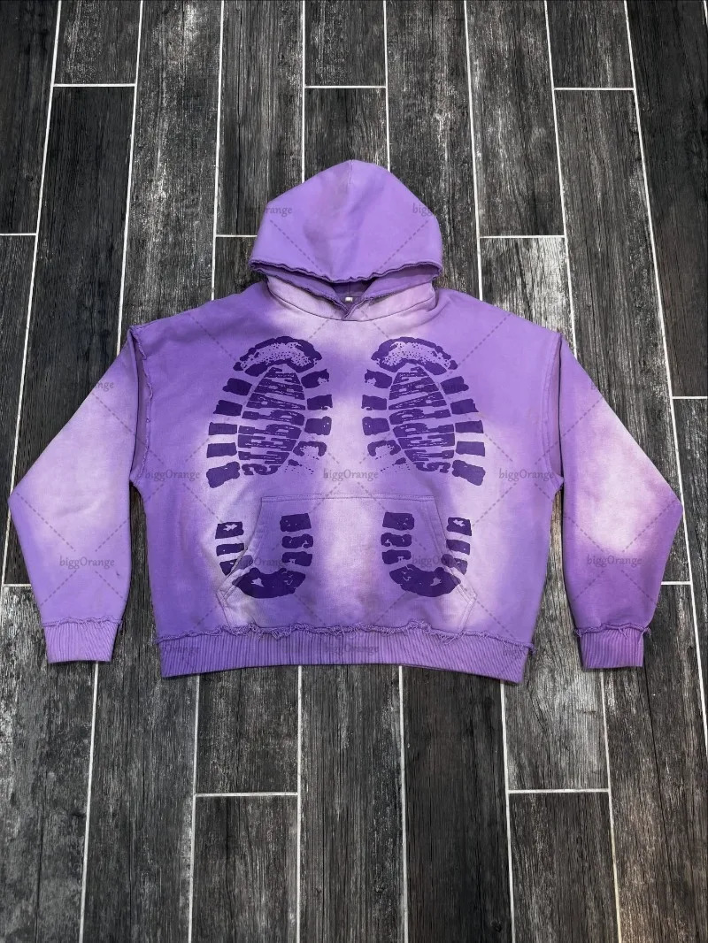 European American Punk Purple Harajuku Street Oversized Hoodie Men Y2K Casual Fashion Hiphop Vintage Loose Sweatshirt Women 251010