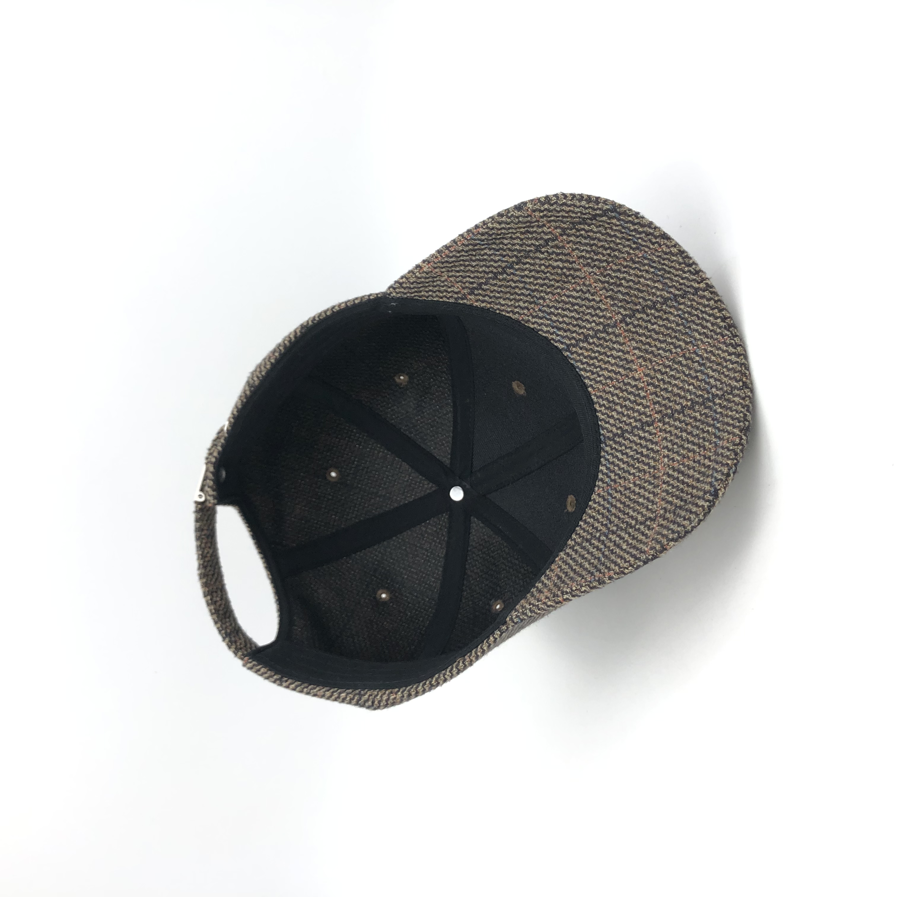 High quality 6 panel plain cap with curved brim wool baseball cap