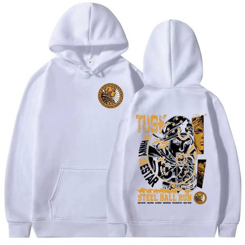 Anime Jojo Bizarre Adventure Hoodies Johnny Joestar STEEL BALL RUN Manga Graphic Sweatshirts Mens Long Sleeves Fleece Pullovers J251013