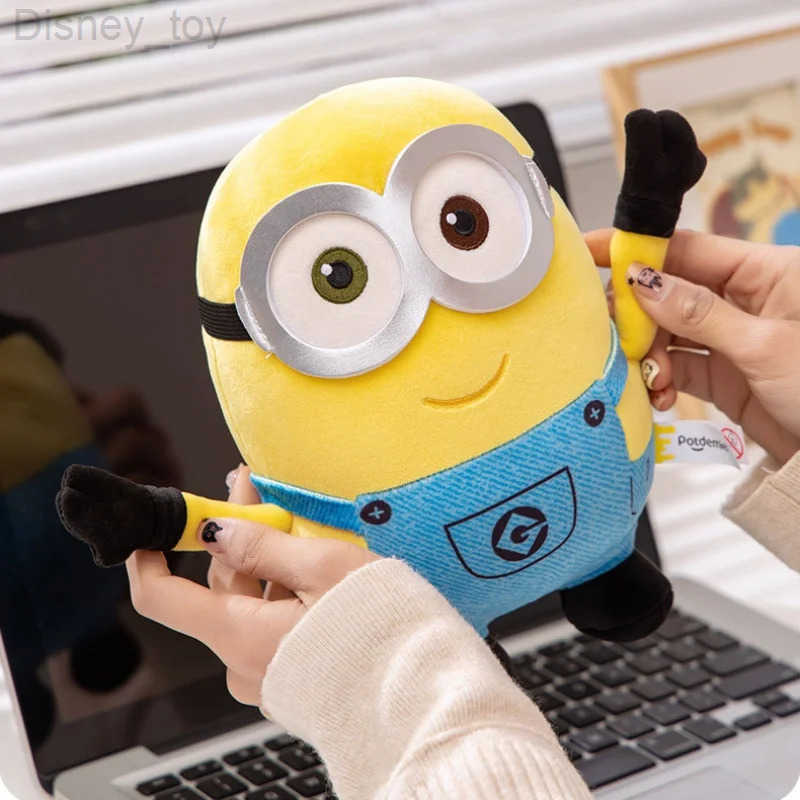 Disney Cute Minions Movie Characters Yellow Plush Toys Bob Stuart Soft Dolls Toys Hobbies Christmas Birthday Gifts For Kids H251013