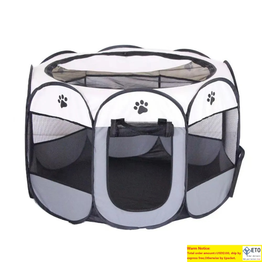 Dog Fence Cat Fence Foldable Pet Game Fence With Portable Box Portable Pet Tent Suitable For Indoor/Outdoor Use Waterproof Detachable Sunshade LL