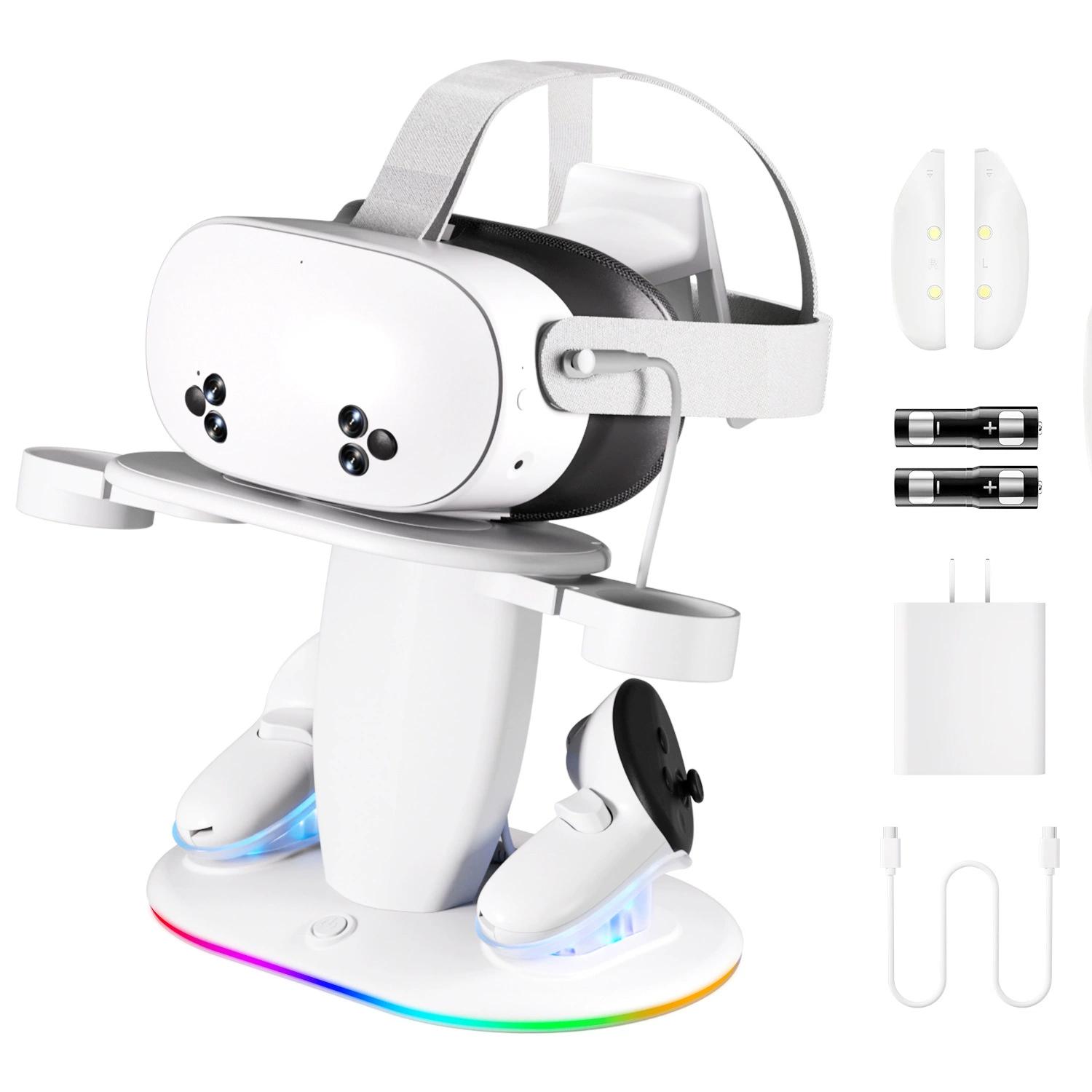 Charging Dock for Meta Quest 3S 3 Magnetic Charging Station for Oculus Quest 3 VR Headset Controllers USB-C Charger and Cable