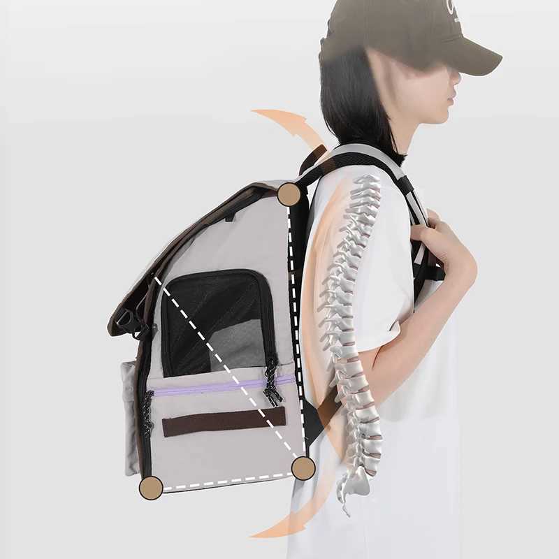 Space Capsule Pet Double Shoulder Bag Cat Dog Bag Pet Outdoor Portable Cat Carrier Bag Large Capacity Backpack for Cats C251013