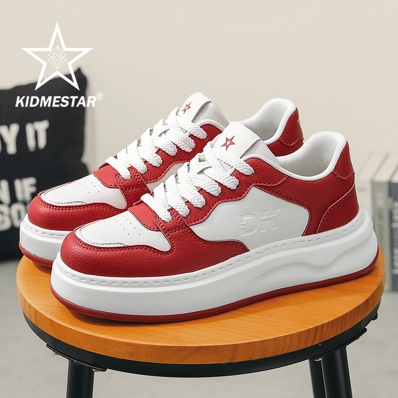 KIDMESTAR 2025 New Fashion Popular Men's Designer Men's White Shoes Sports Shoes Outdoor Board Shoes Casual Black Teacher Running Increase h