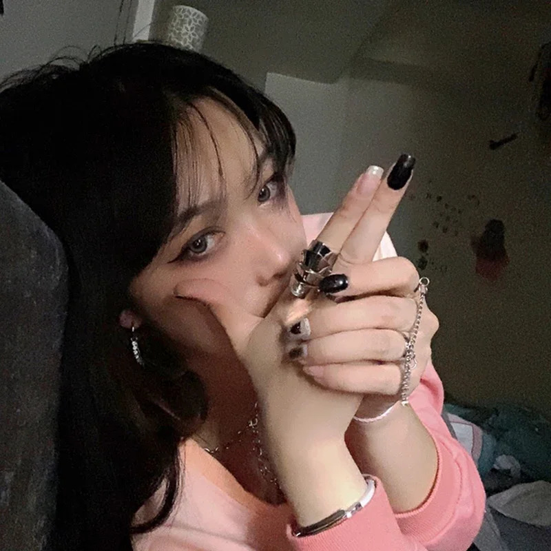 Anime Oosaki Nana Cosplay Metal Ring Armor Knuckle Finger Rings Adult Unisex Punk Hiphop Jewelry Accessories Prop 251013