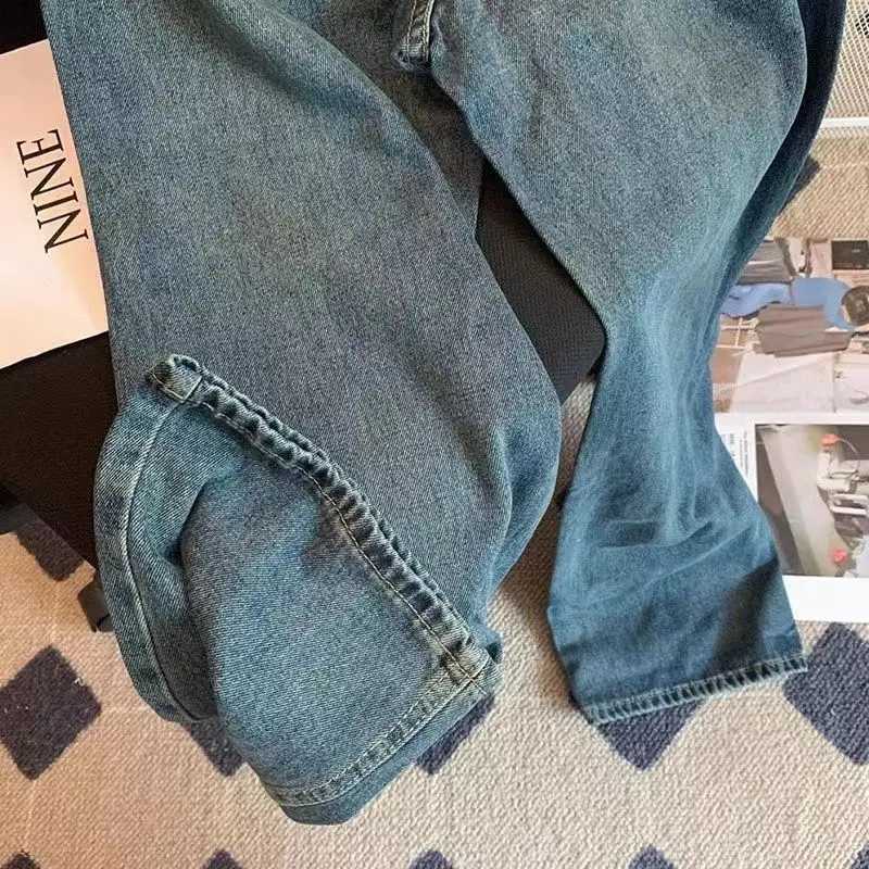 Trendy Loose Fit Women Jeans Casual Comfort Stretch High Waist Wide Leg Trousers Vintage Distressed Denim Pants For LadyT251013