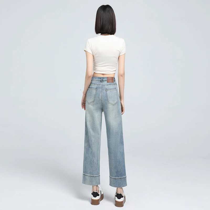 Cropped Jeans Stretch Straight Trousers Designer Stylish High Waist Korean Dongdaemun Denim Woman Reviews Many Womens Mom GirlsT251013