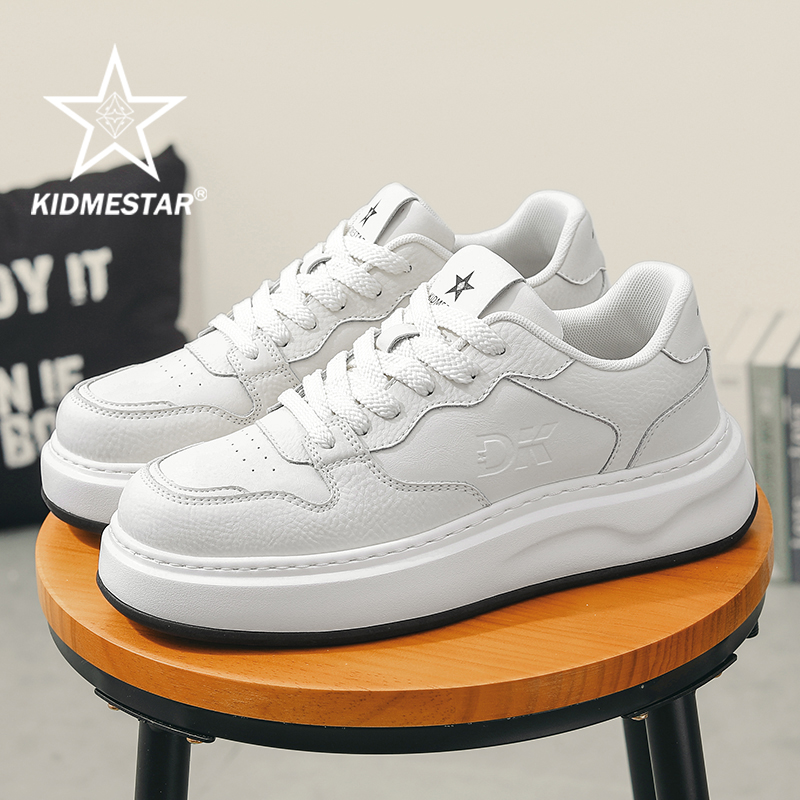 KIDMESTAR 2025 New Fashion Popular Men's Designer Men's White Shoes Sports Shoes Outdoor Board Shoes Casual Black Teacher Running Increase h