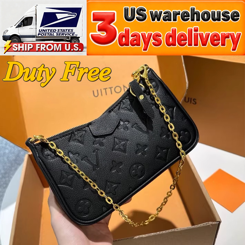 Easy Designer Bag Letter embossed Shoulder Bag Cowhide leather Luxury Bag High Quality Women's Handbag Purse Metal chain Crossbody Bag 01