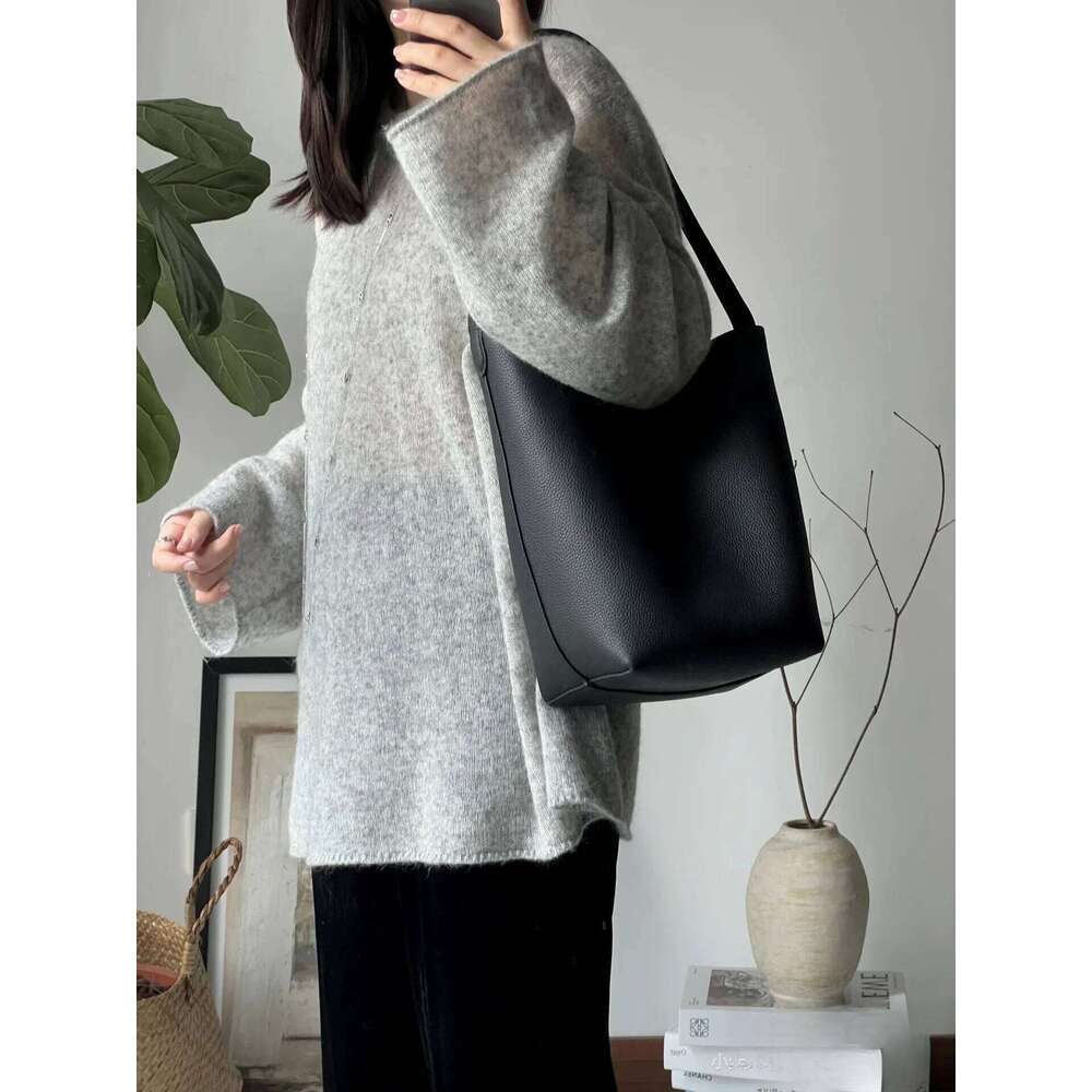 Bags Large Capacity Lychee Grain Women Commuting Genuine Leather Handbags Versatile Shoulder Bag