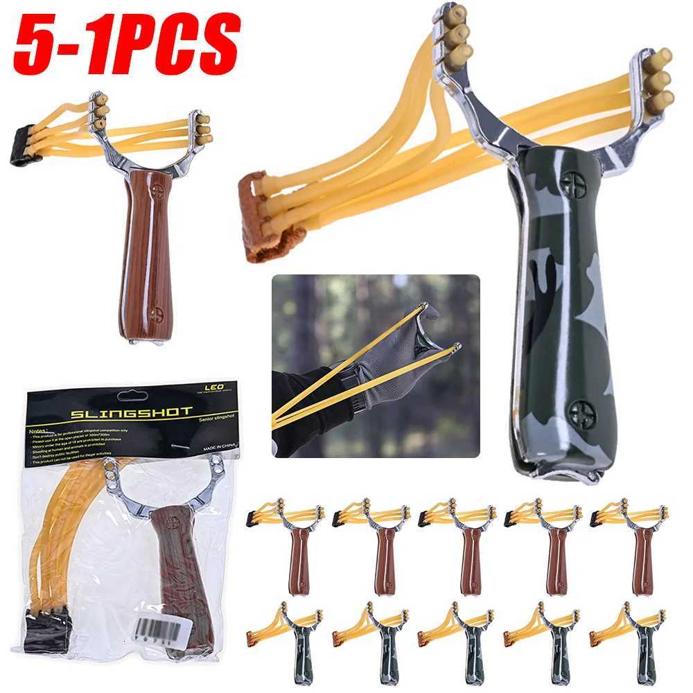 51PCS Camouflage Metal Powerful Slingshot Profional Rubber Elastic Band Catapult Tape Outdoor Shooting Hunting Accories Y251013
