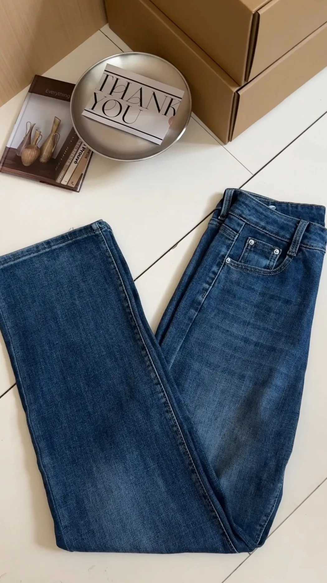 ZHISILAO Vintage Straight Jeans Women Classic Cotton Stretch Blue Full Length Denim Pants Streetwear 2024 Autumn WinterT251013