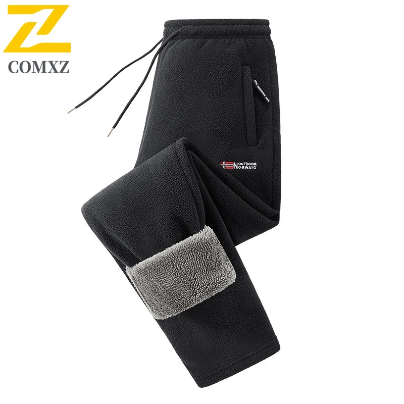 Winter Fleece Ski Pants Mens High Quality Extreme Cold Wool Thick Warm Trousers Women 2025 Outdoor Camping Work Sweatpants 251013
