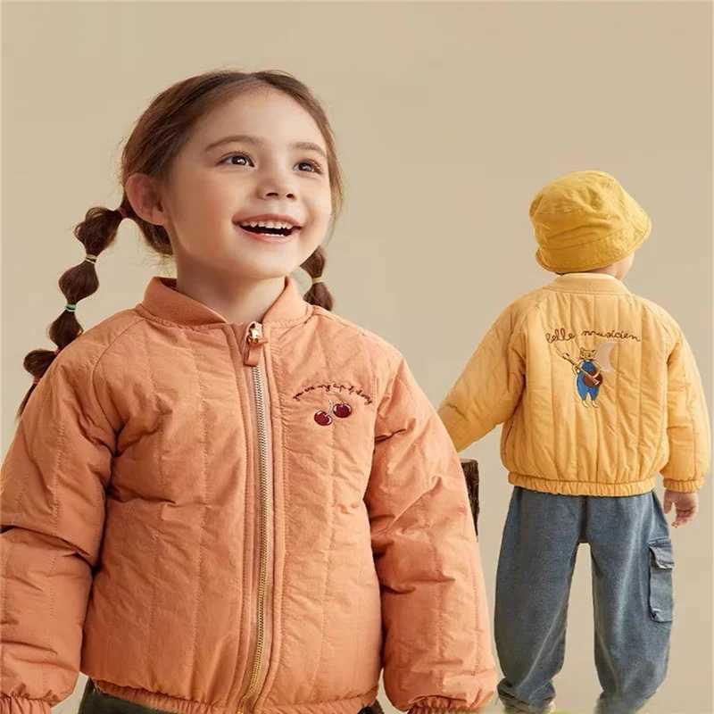 Fashion Childrens Jackets Autumn Spring Embroidery Fleece Coats for Kids 17Years Toddler Boy Girl Outerwear C251013