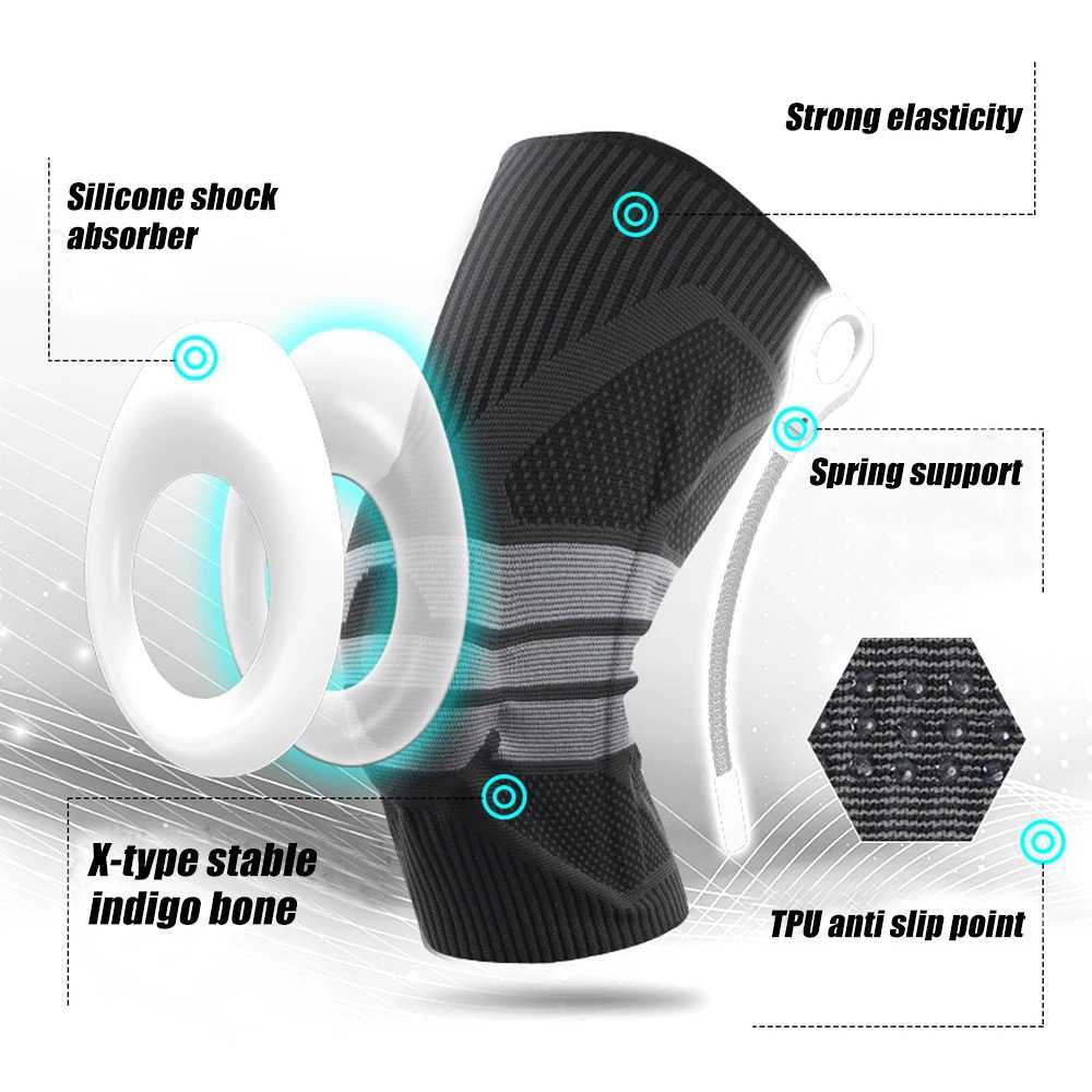12PCS Plus Size Knee Brace for Women and Men Knee Sleeve with Patella Pad Side Stabilizers Compression Support for Running C251013
