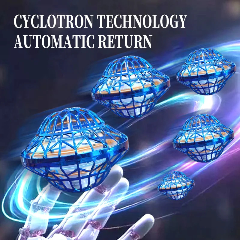 UFO Intelligent Sensing Flying Ball Hovering Saucer Floating Ball Black Technology Fingertip Gyroscope Childrens Toy 251008
