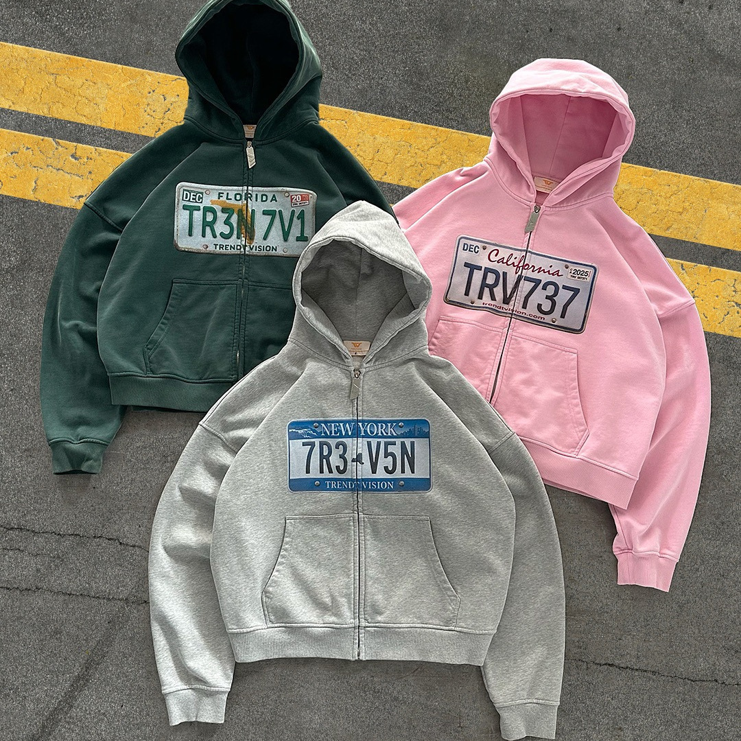 Men's Designer Hoodies FLORIDA TR3N7V1 TRENDY VISION Print Pullovers Hoodie Y2K baggy casual Hooded graphic printed retro unisex Sweatshirts